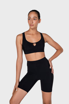 DORA - Cropped leggings in black