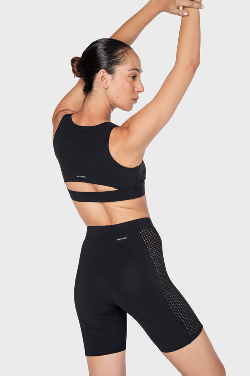 DORA - Cropped leggings in black